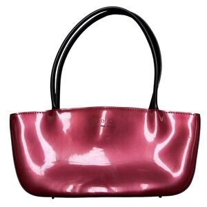 Beijo Pink Metallic Patent Leather Shoulder Bag Women's